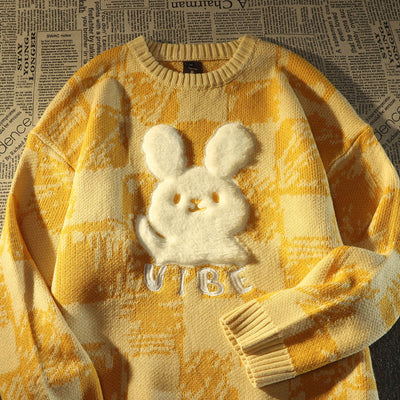 Vintage Rabbit Sweater For Women Loose And Idle - Carvan Mart