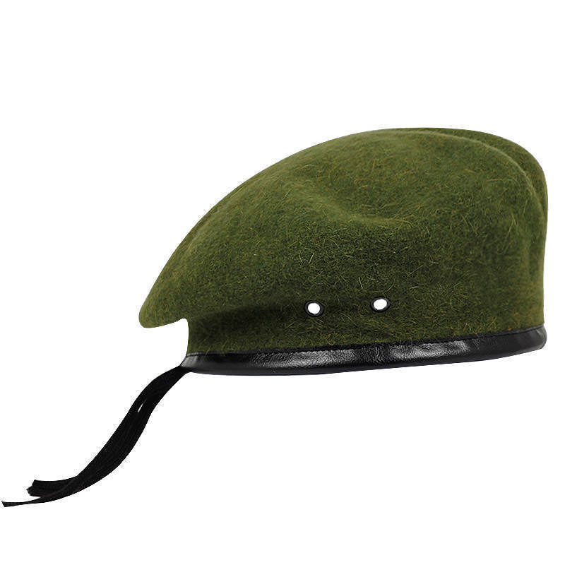 Autumn And Winter Pure Wool Painter Cap - Army Green L - Men's Hats & Caps - Carvan Mart