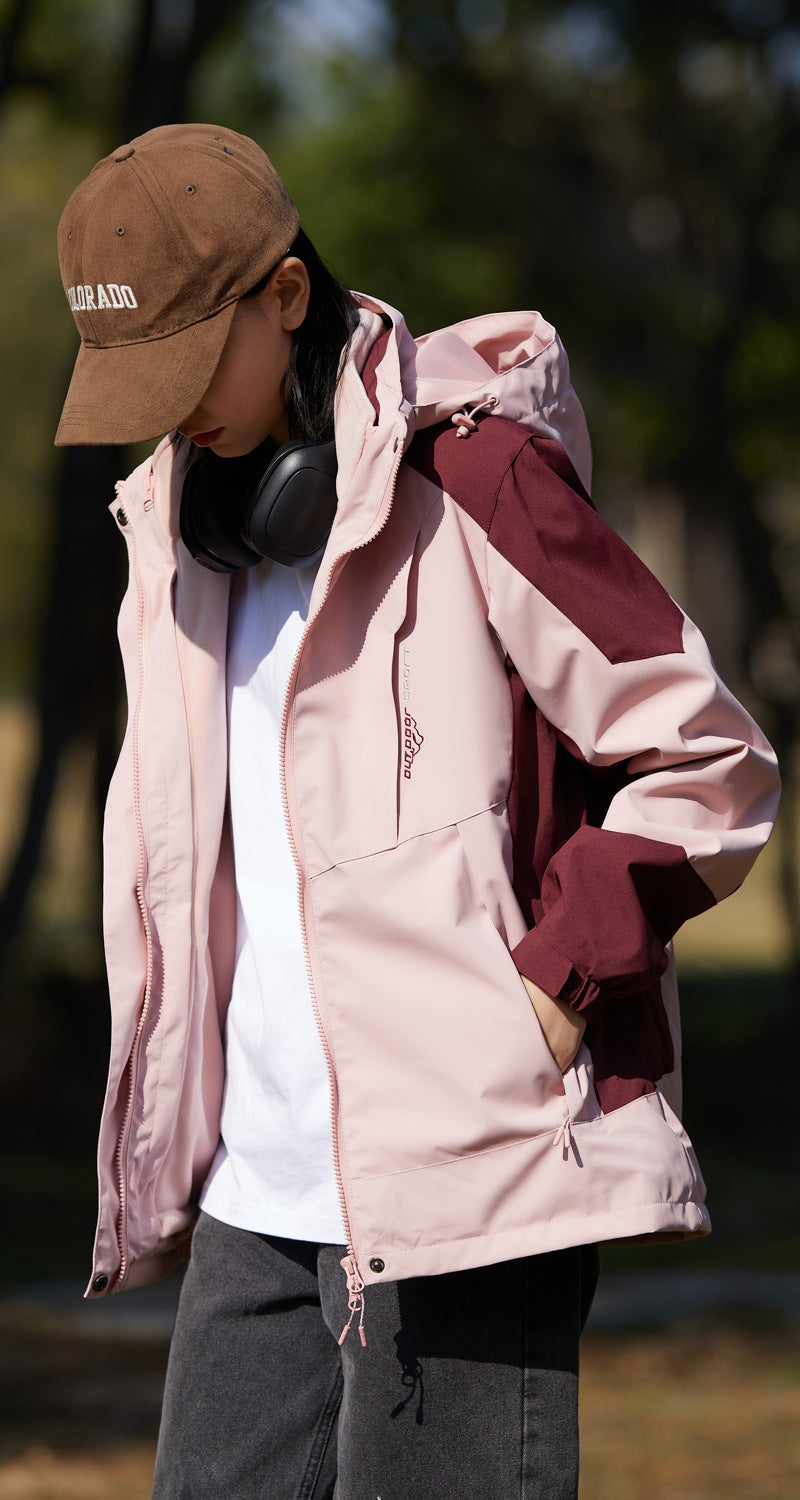 Women's Fashion Spring And Autumn Mountaineering Jacket - Female Pink - Women's Coats & Jackets - Carvan Mart