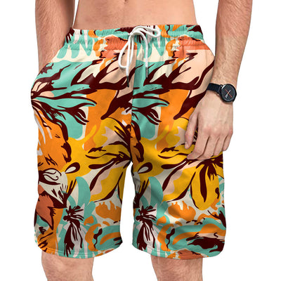 Men's Digital Printing Seaside Vacation Beach Pants Shirt Two-piece Set - Carvan Mart