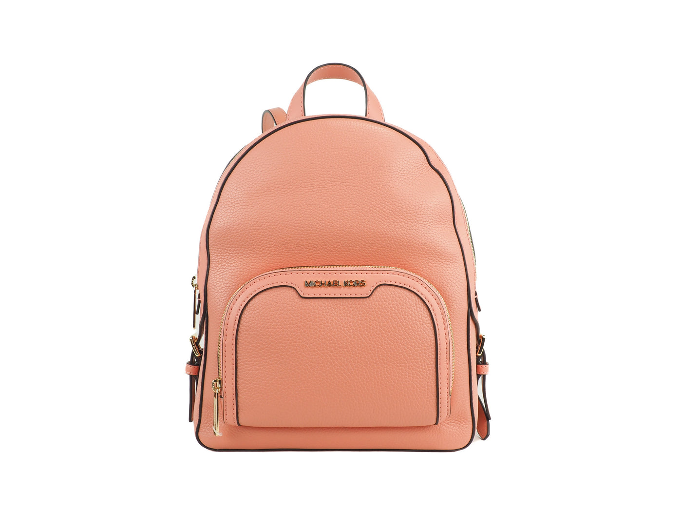 Michael Kors Jaycee Medium Sherbert Pebbled Leather Zip Pocket Backpack Bookbag - - - Michael Kors