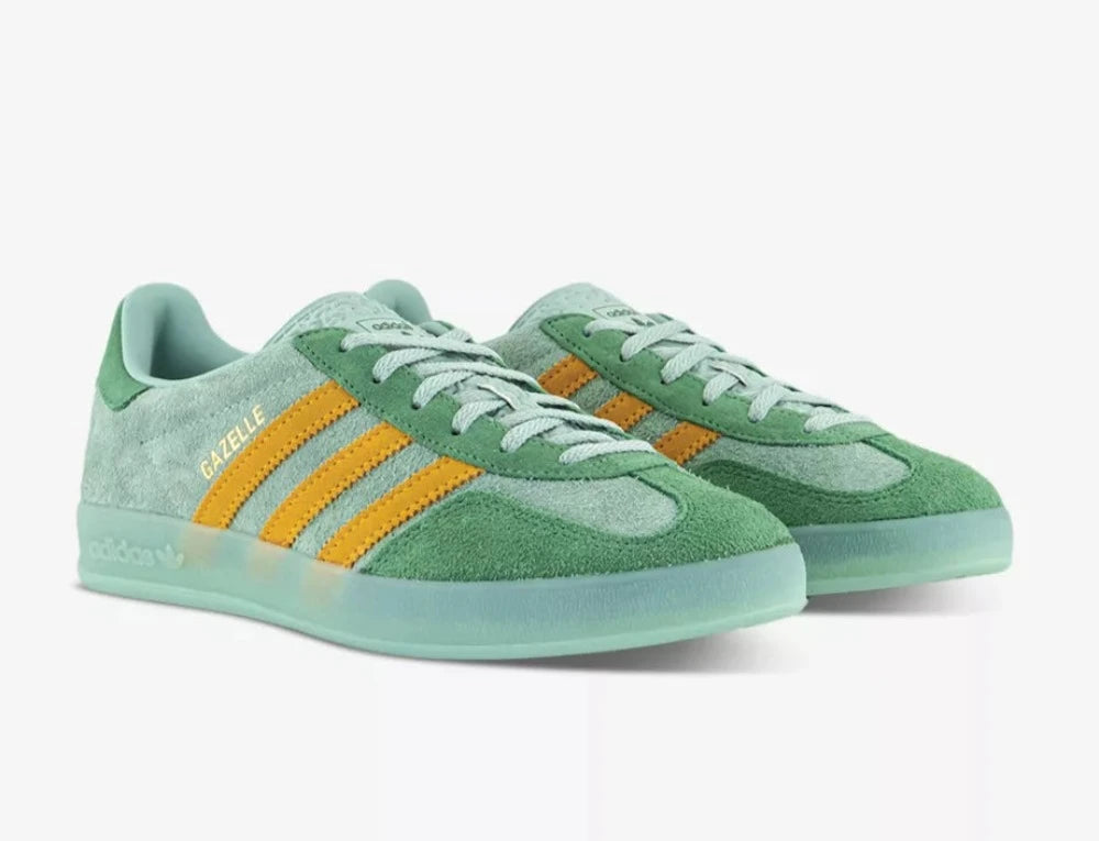 adidas Originals Gazelle Indoor Women's - Hazy Green Yellow - Sneakers - Carvan Mart