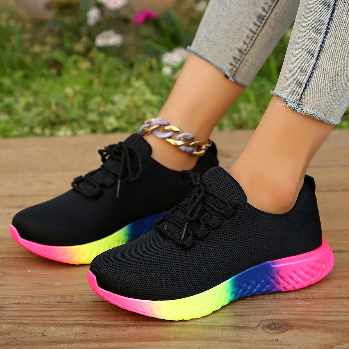 Vibrant Running Shoes | Colorful Breathable Athletic Sneakers for Daily Workout - Carvan Mart