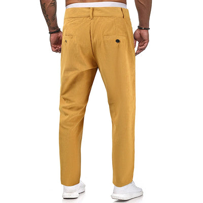 Men's Fashion Thickened Straight Trousers - Comfortable and Versatile Cotton Pants - - Men's Pants - Carvan Mart