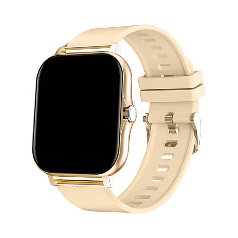 Smart Watch Android Phone Color Screen Full Touch Custom Dial Bluetooth Call Smart Watch - Gold - Women's Watches - Carvan Mart
