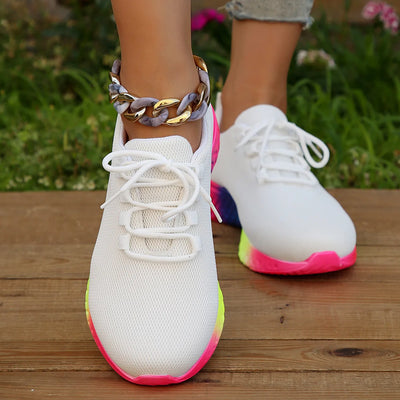 Vibrant Running Shoes | Colorful Breathable Athletic Sneakers for Daily Workout - Carvan Mart