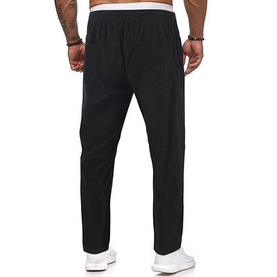 Men's Fashion Thickened Straight Trousers - Comfortable and Versatile Cotton Pants - - Men's Pants - Carvan Mart