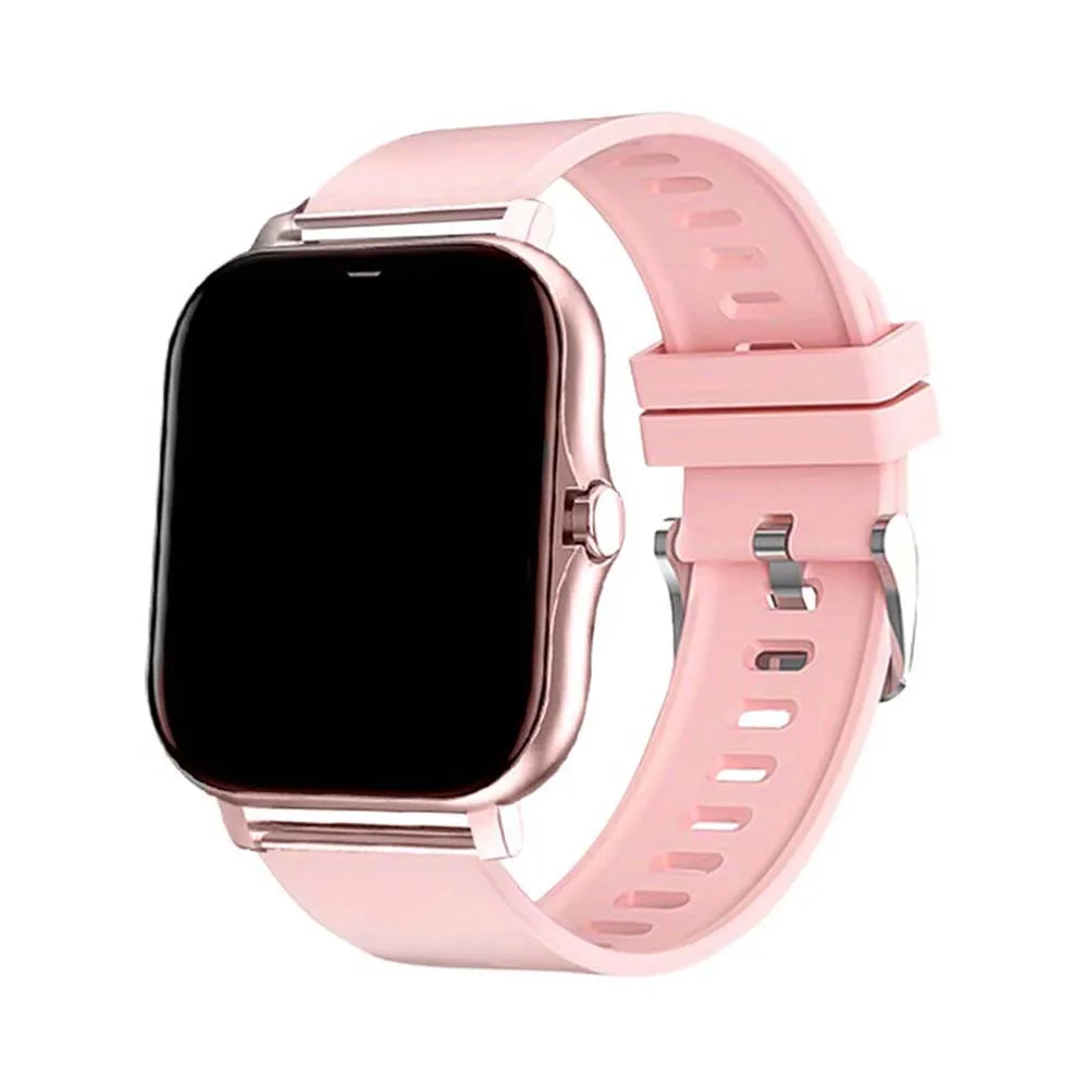 Smart Watch Android Phone Color Screen Full Touch Custom Dial Bluetooth Call Smart Watch - Pink - Women's Watches - Carvan Mart