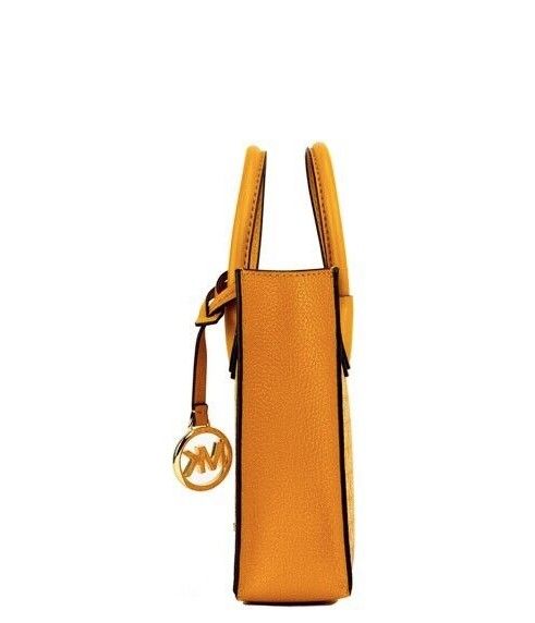 Michael Kors Mercer XS Honeycomb Gold Signature PVC North South Shopper Crossbody Bag - - - Michael Kors