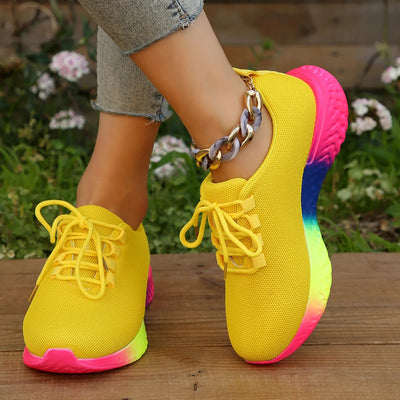 Vibrant Running Shoes | Colorful Breathable Athletic Sneakers for Daily Workout - Carvan Mart