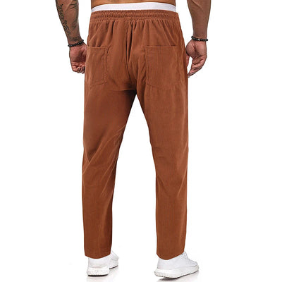 Men's Fashion Thickened Straight Trousers - Comfortable and Versatile Cotton Pants - Carvan Mart