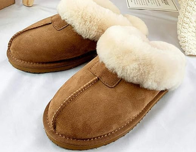 Women's Scuffette Australian Shepherd Muffin Suede Slippers - - Women's Slippers - Carvan Mart