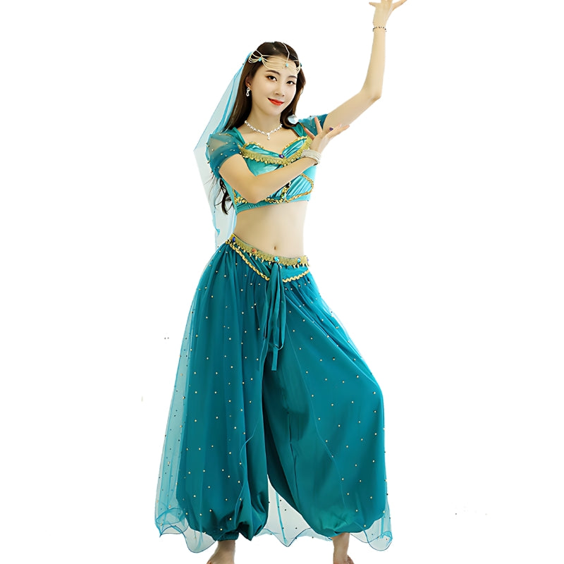 Cosplay Three Piece Costume Female Belly Dance Performance - - Prom Dresses - Carvan Mart