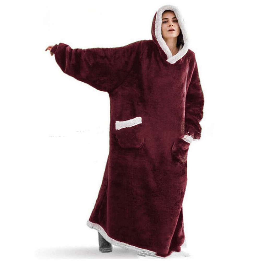 Winter TV Hoodie Blanket Women Men Oversized Pullover With Pockets - Carvan Mart