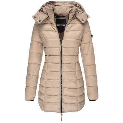 Women's Cotton Winter Parka with Hood - - Women's Coats & Jackets - Carvan Mart