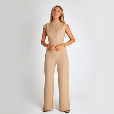 Chic Sleeveless Wide-Leg Jumpsuit for Women - Elegant One-Piece Outfit - Carvan Mart