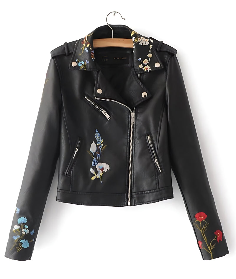 Loose Leather Bomber Jacket - Carvan Mart