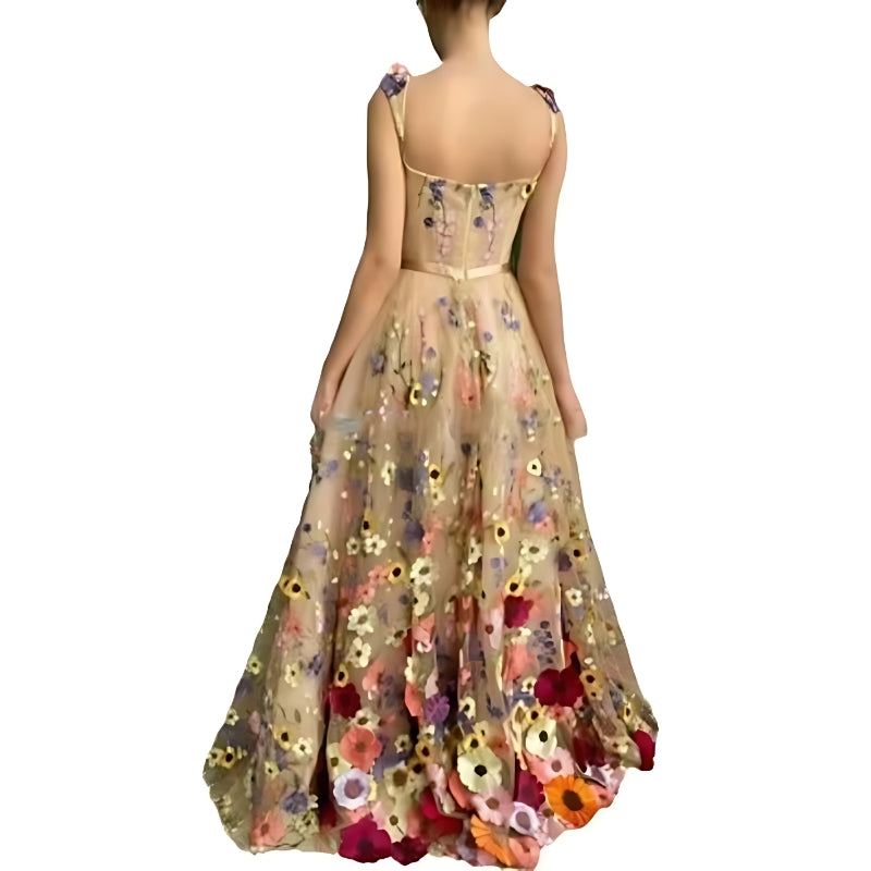 Vintage Exquisite 3D Flowers Prom Dresses Sweetheart - - Prom Dresses - Carvan Mart