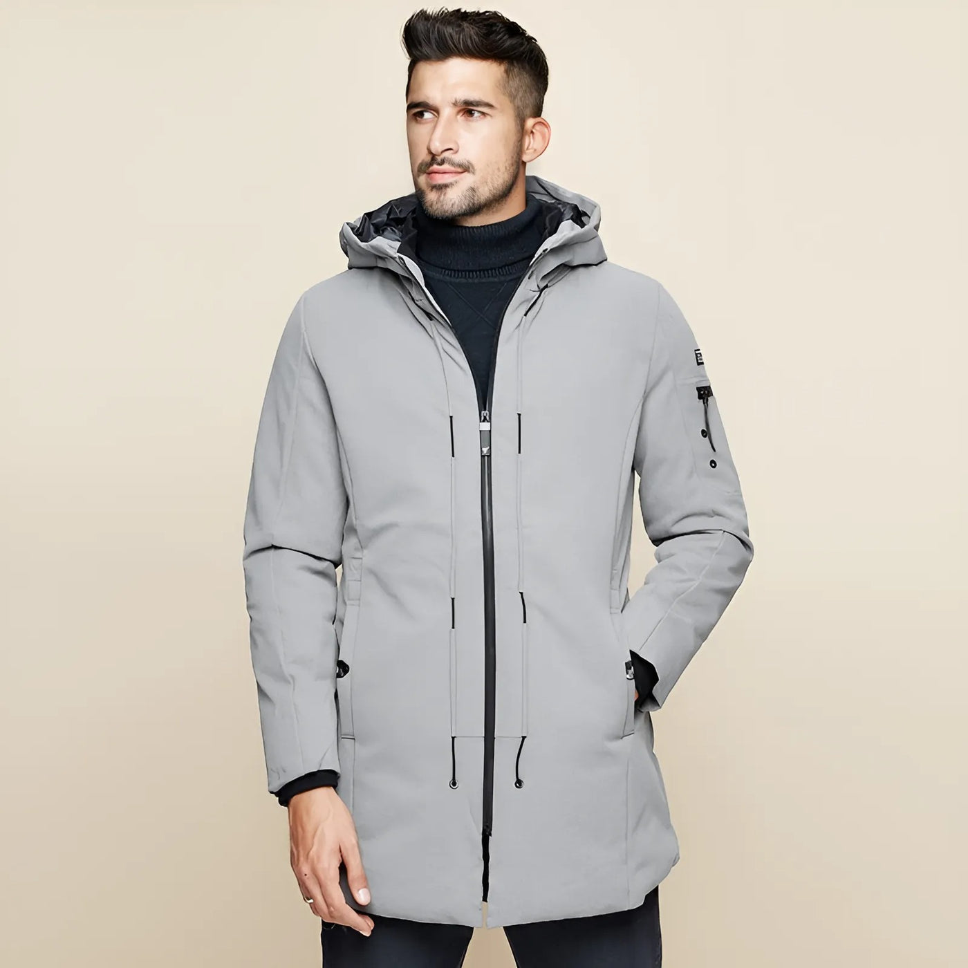 Men's Thick Cotton Hooded Parka Warm Winter Coat - Carvan Mart