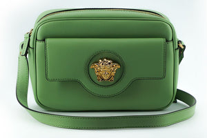 Versace Elegant Mint Green Leather Camera Case Bag - Green - - Versace