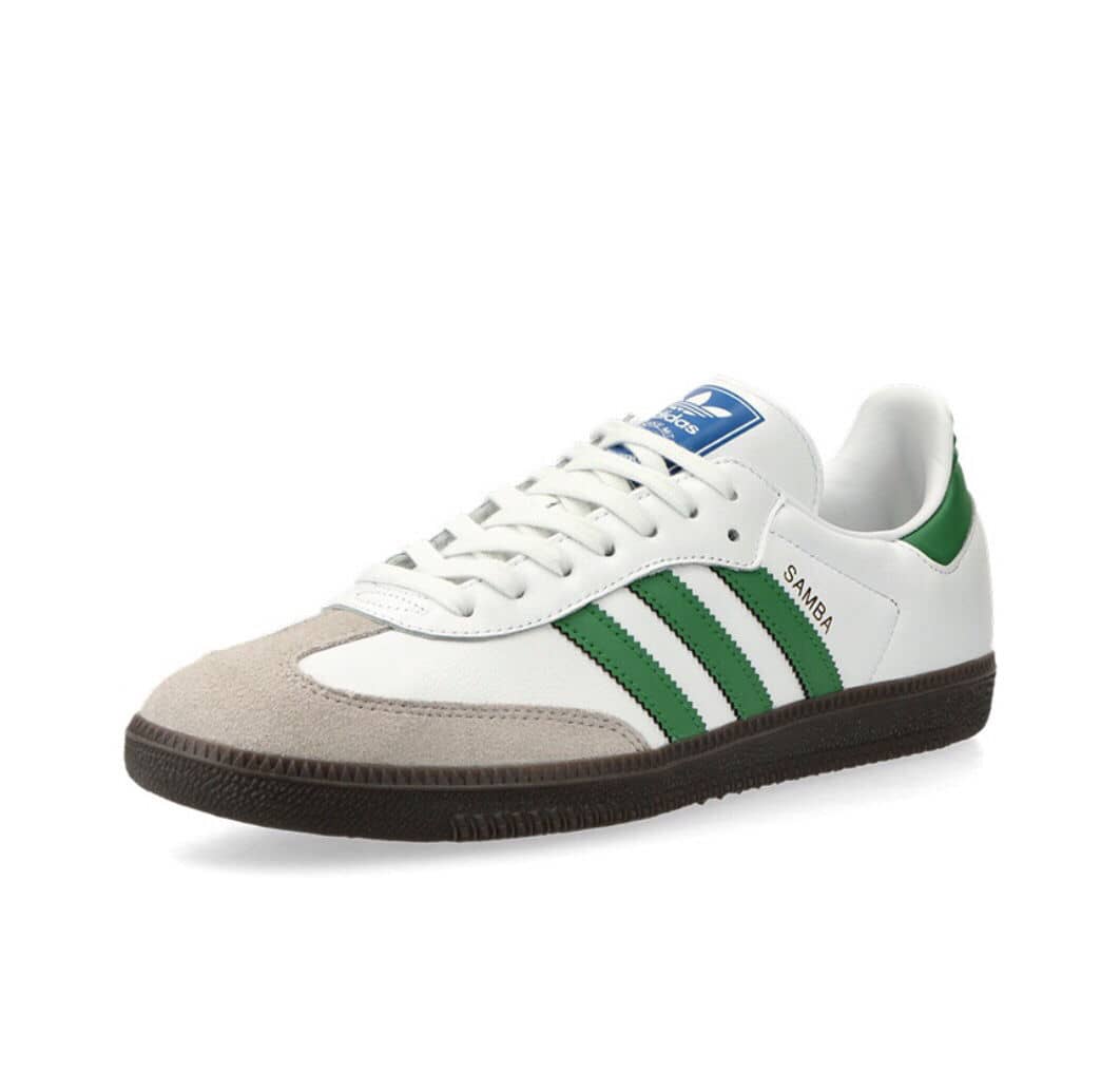Adidas Samba OG Shoes - Cloud White Collegiate Green Gum - Sneakers - Carvan Mart