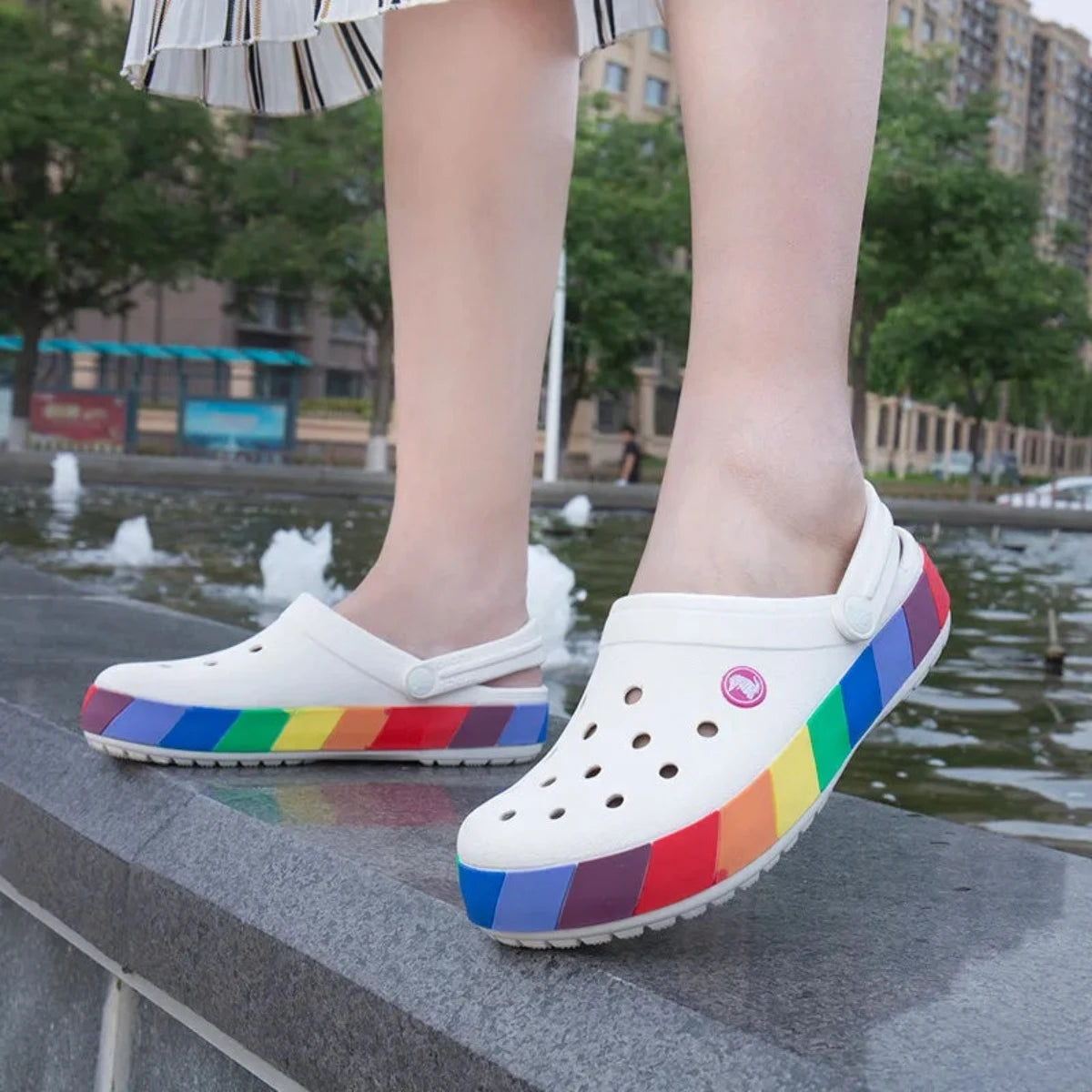 Women's Clog Comfortable Crocs Breathable Shoes - Carvan Mart