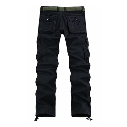 Men Cotton Long Pants Multifunctional Outdoor Cargo Pants