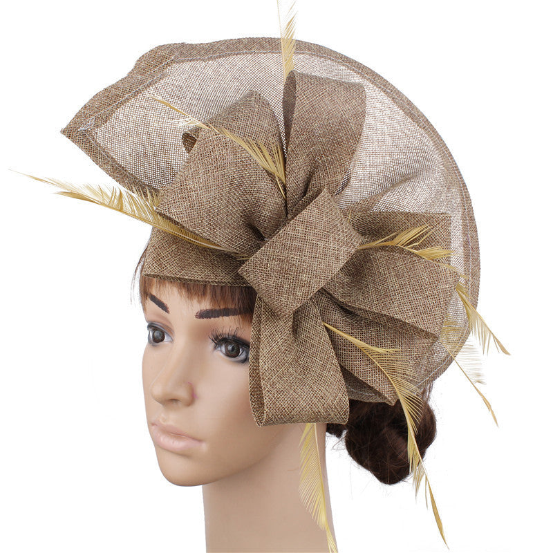 Fascinator Hat Wind Cover Mesh Fashion Bride Wedding Hat - Carvan Mart