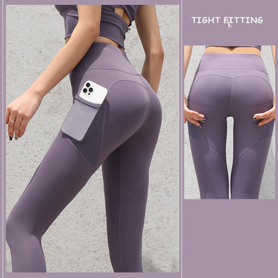 Women's Gym Sports Wear Seamless Leggings With Pockets High Waist Pants - Carvan Mart