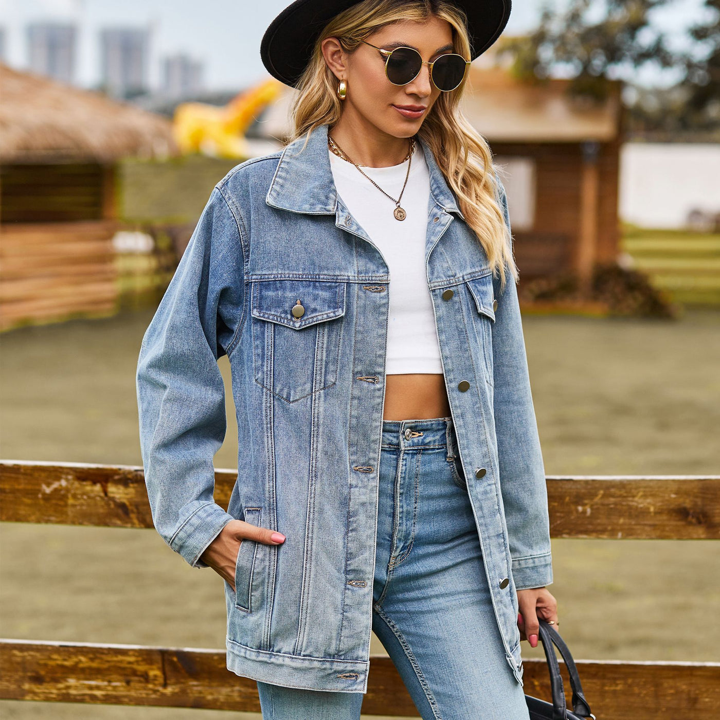 Versatile Classic Retro Classic Loose Denim Jacket - Carvan Mart