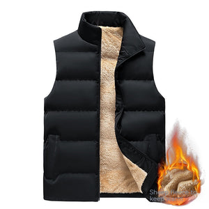 Lambs wool Jacket Men's Down Cotton Vest Clip Jacket - Carvan Mart