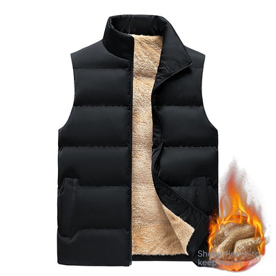 Lambs wool Jacket Men's Down Cotton Vest Clip Jacket - - Men's Jackets & Coats - Carvan Mart