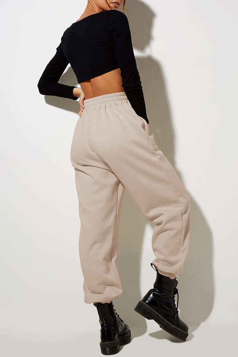 Women's Jogger Sweatpants - High-Waisted Drawstring Lounge Pants with Pockets - Carvan Mart