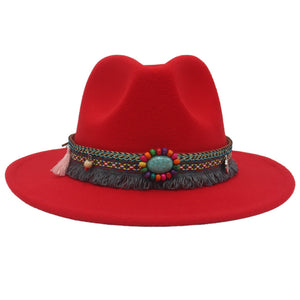 Ethnic Style Western Cowboy Hat Gem Accessories Tibetan Top Hat - Carvan Mart