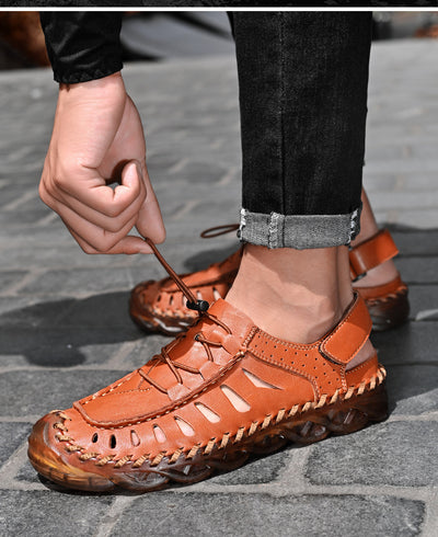 Outdoor Casual Hollow Beach Shoes Fashion Trendy Sandals - - Men's Sandals - Carvan Mart