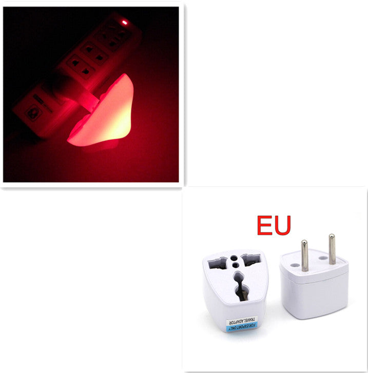 LED Night Light Mushroom Wall Socket Lamp EU US Plug Warm White Light-control Sensor Bedroom Light Home Decoration - Mushroom EU Red - Led Lighting - Carvan Mart