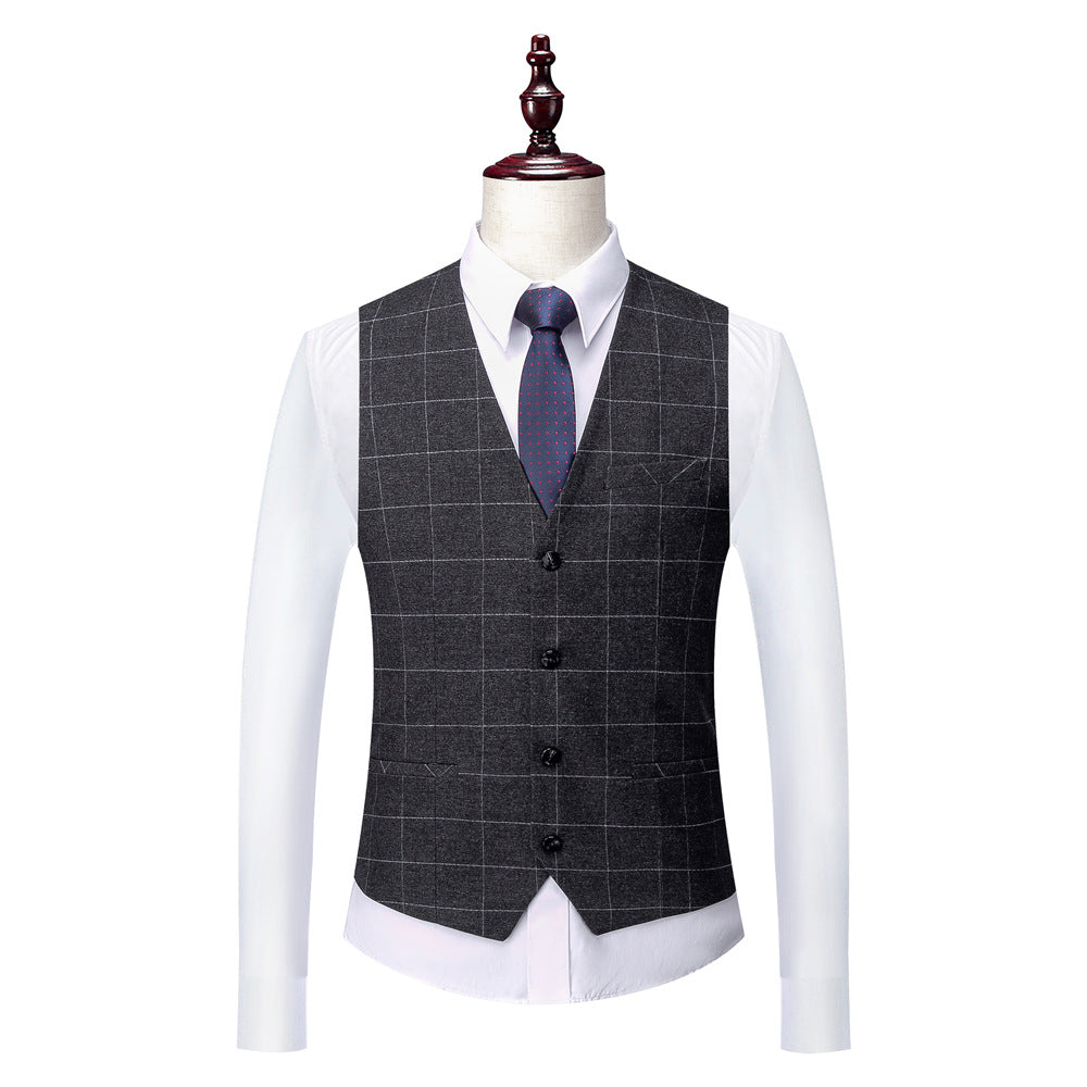 Men's Business Suits Korean Version Slim Wedding Groom Suit - - Men Suits & Sets - Carvan Mart