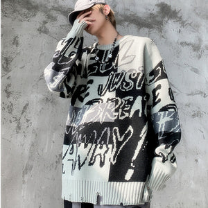 Men's Autumn And Winter New Hole Jacquard Loose-fitting Sweater - Carvan Mart
