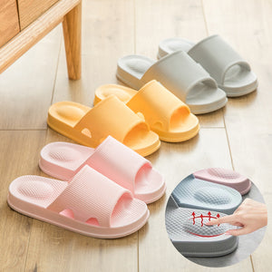 Women Bathroom Slippers With Heel Massage Ball Design Shoes - Carvan Mart