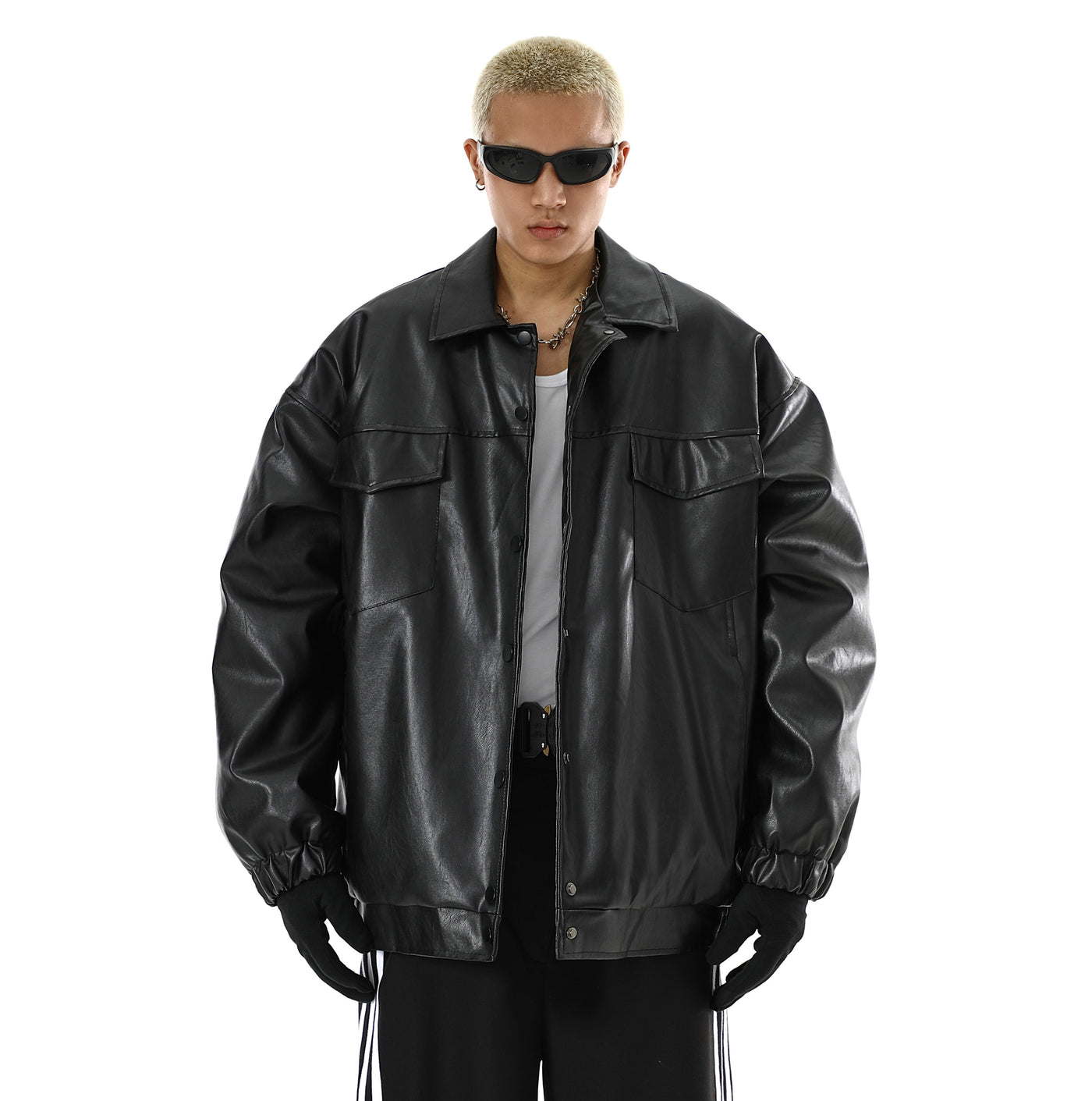 Men's Vintage PU Leather Coat - Carvan Mart