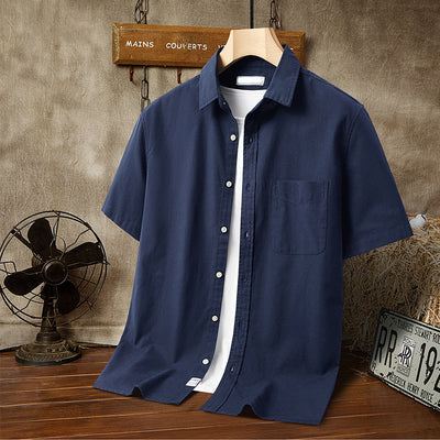 Men's Hawaiian Printed Short-sleeved Shirt - Carvan Mart