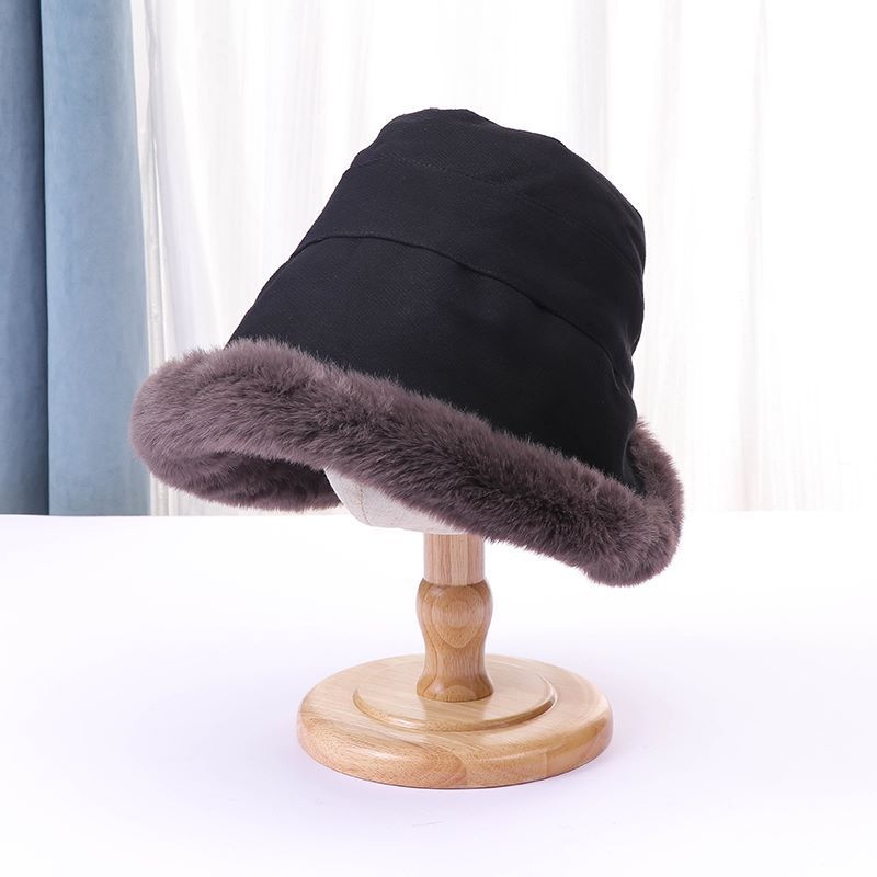 Thick Plush Cold Protection Ear Protection And Warm Basin Hat - Black M - Women's Hats & Caps - Carvan Mart