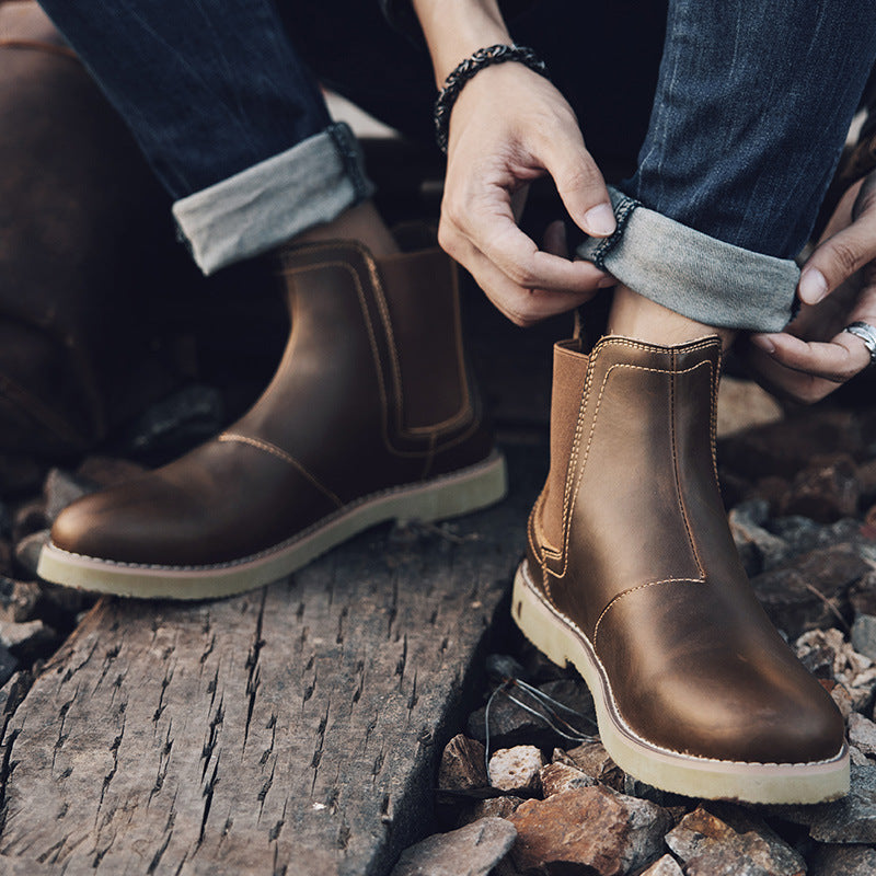 Men's Casual British Style Chelsea Dr Martens Boots - Carvan Mart