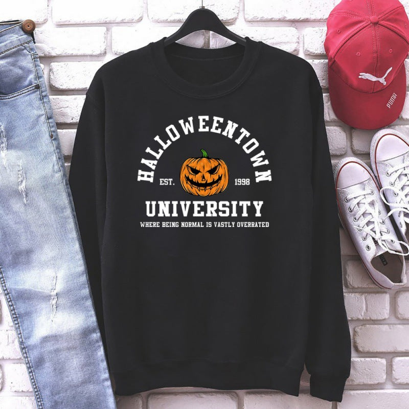 Retro Halloween Sweatshirt Women's Fashion - Carvan Mart