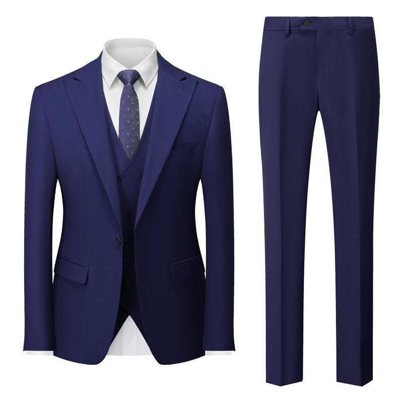 Men's Three Piece Suit Foreign Trade Cross-border Wedding Groom Business Suit - Carvan Mart