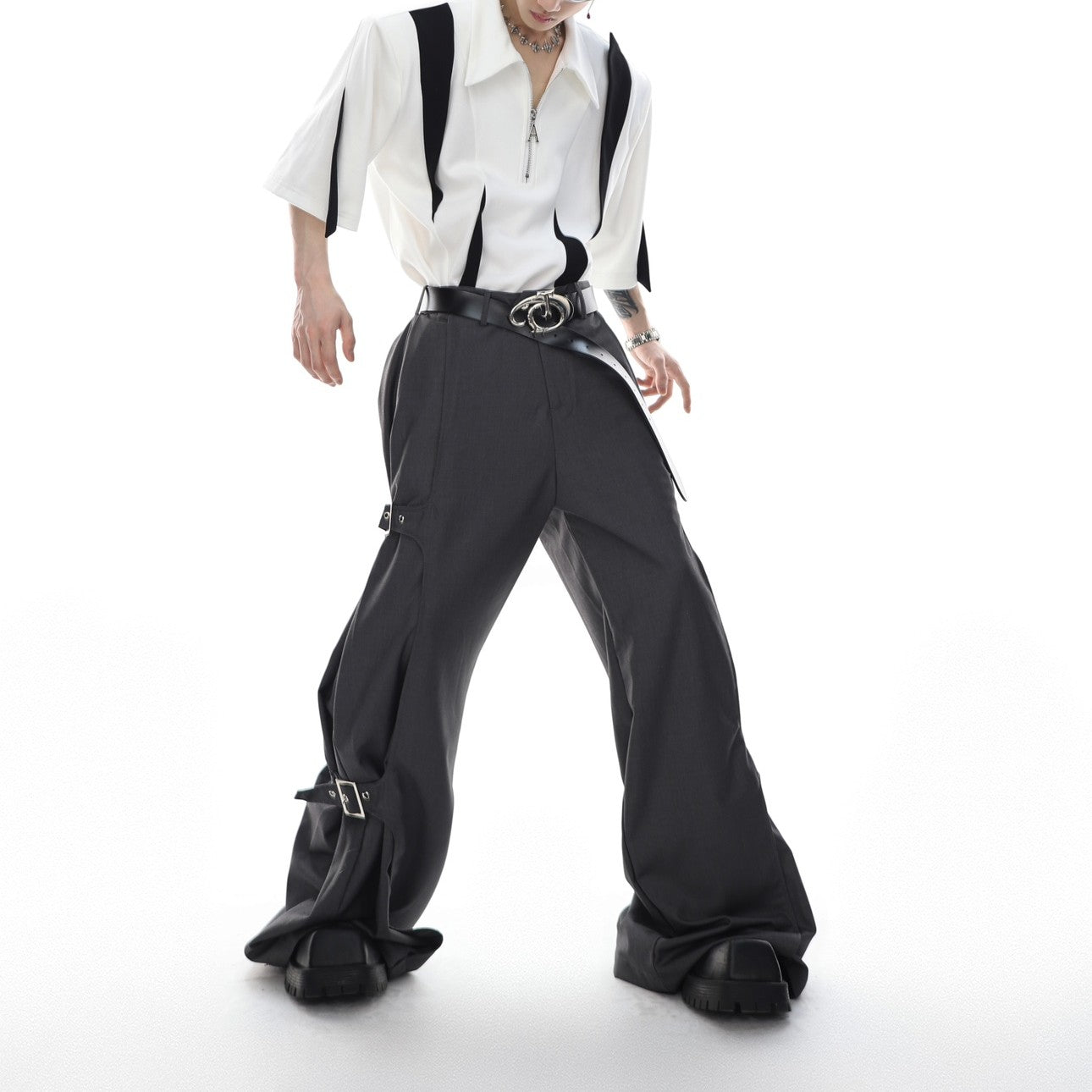 Men's Wide-Leg Streetwear Pants – Trendy, Comfortable, Urban Fashion - Carvan Mart