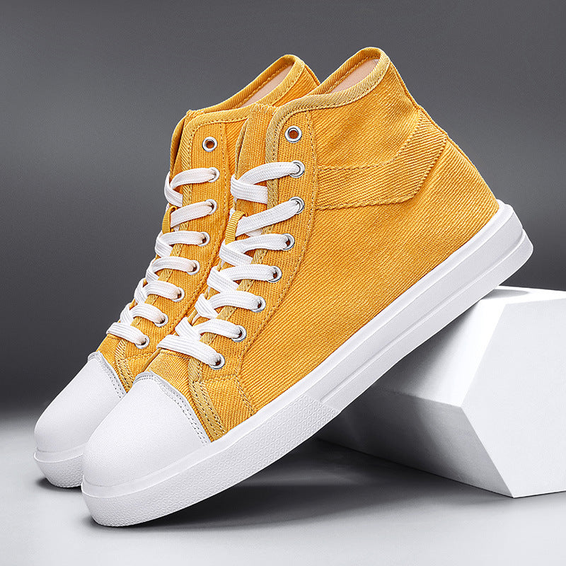 Carvan Chuck Taylor All Star Lift Platform Sports Men's Casual Shoes - Yellow - Men's Sneakers - Carvan Mart