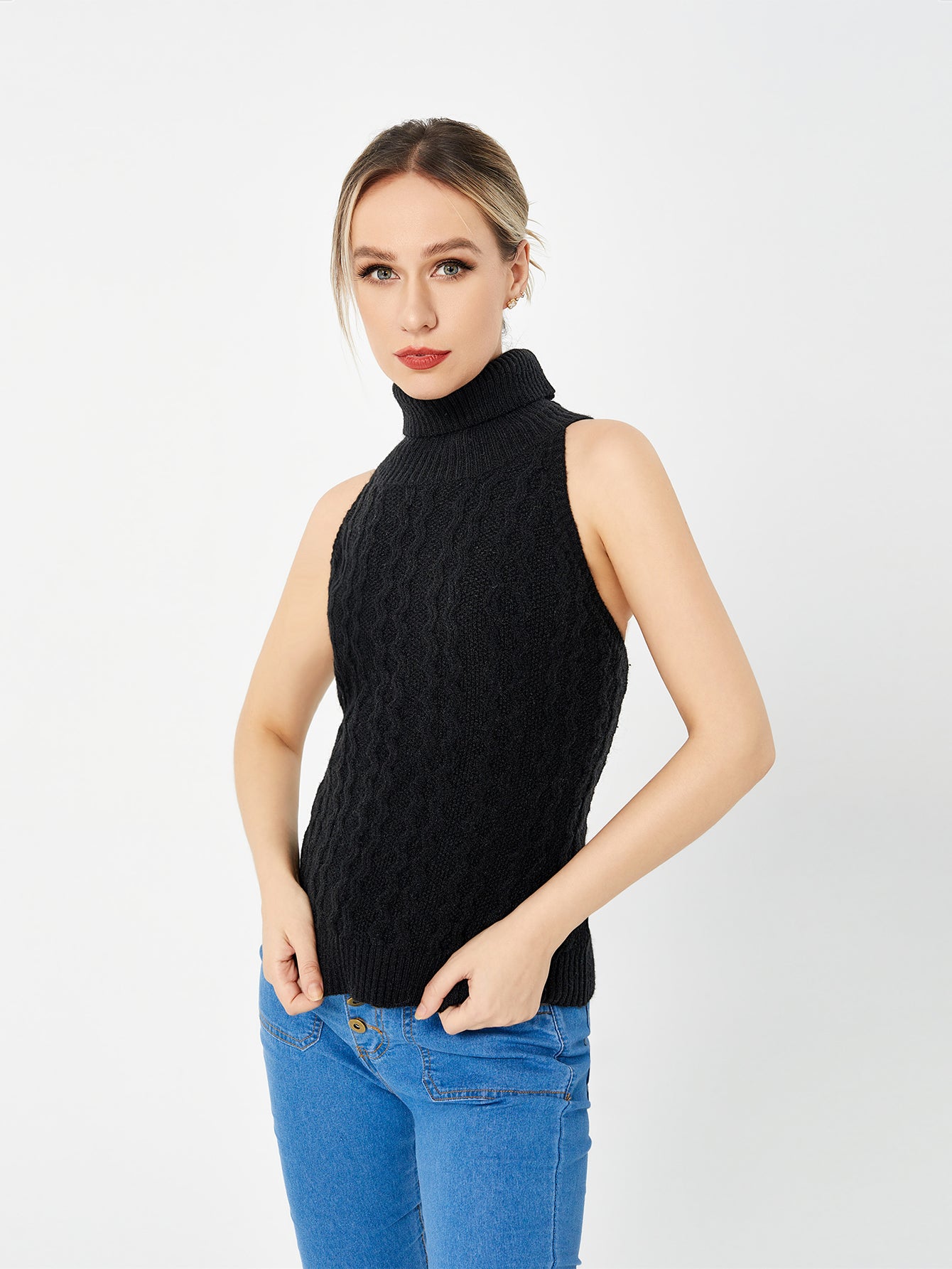 Women's Stretch Casual Turtleneck Sweater - - Sweaters - Carvan Mart