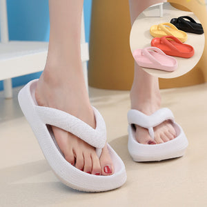 Clip Toe Slippers Non-Slip Soft Sole Flip Flop Thick Bottom Summer Slippers - - Women's Slippers - Carvan Mart