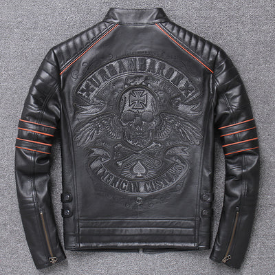 Harley Genuine Leather Men's Motorcycle Riding Slim Fit - - Genuine Leather - Carvan Mart